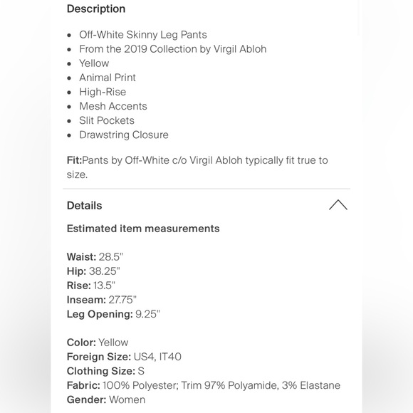 Off-White c/o Virgil Abloh Runway Ready to wear Neon Snakeprint Mesh Joggers - Picture 16 of 16